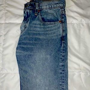 Levi’s 512 Blue Acid Wash Denim+ with red patching